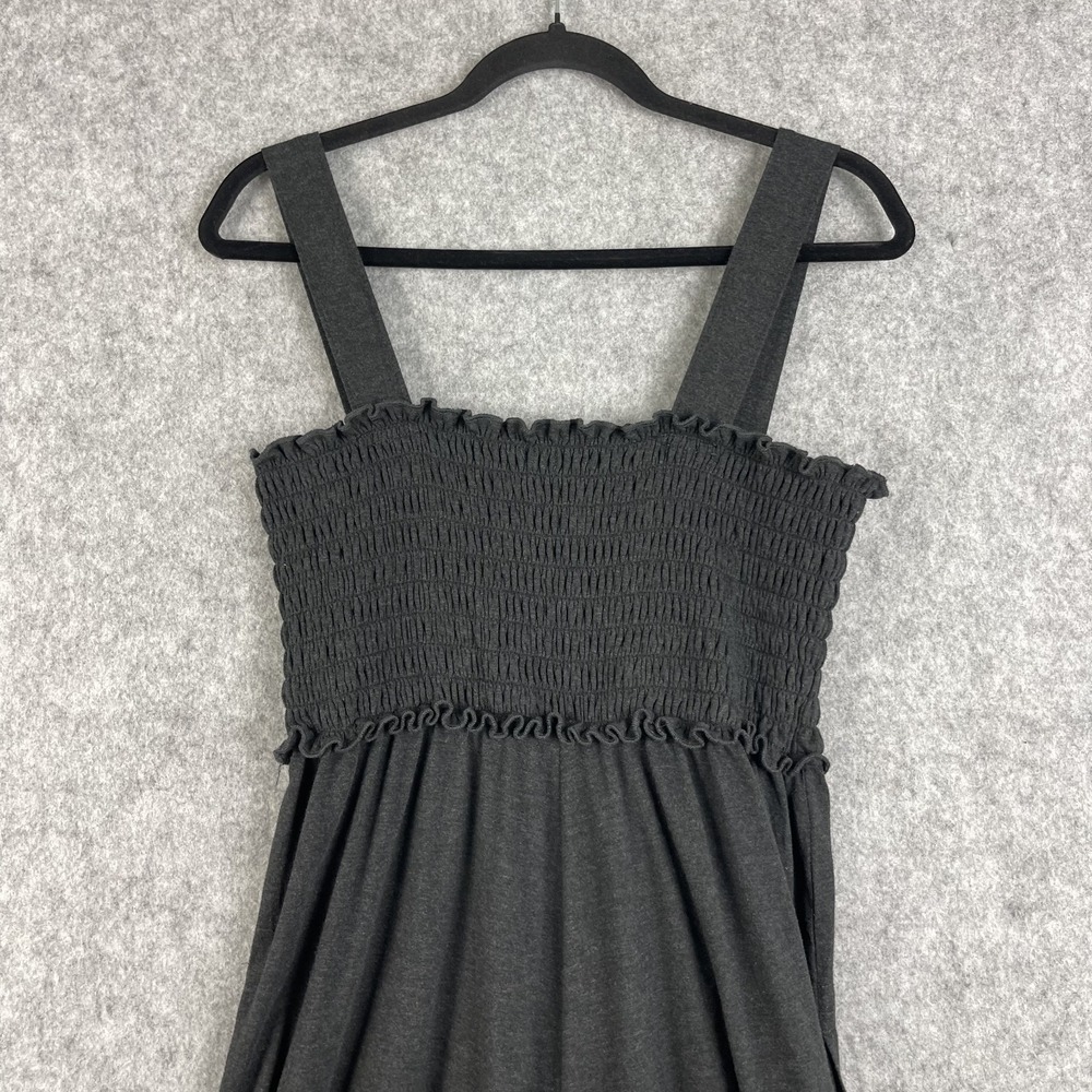 Natural Life Harper Knit Wide Leg Jumpsuit Womens L/XL Gray Smocked Boho Coastal - Picture 12 of 14